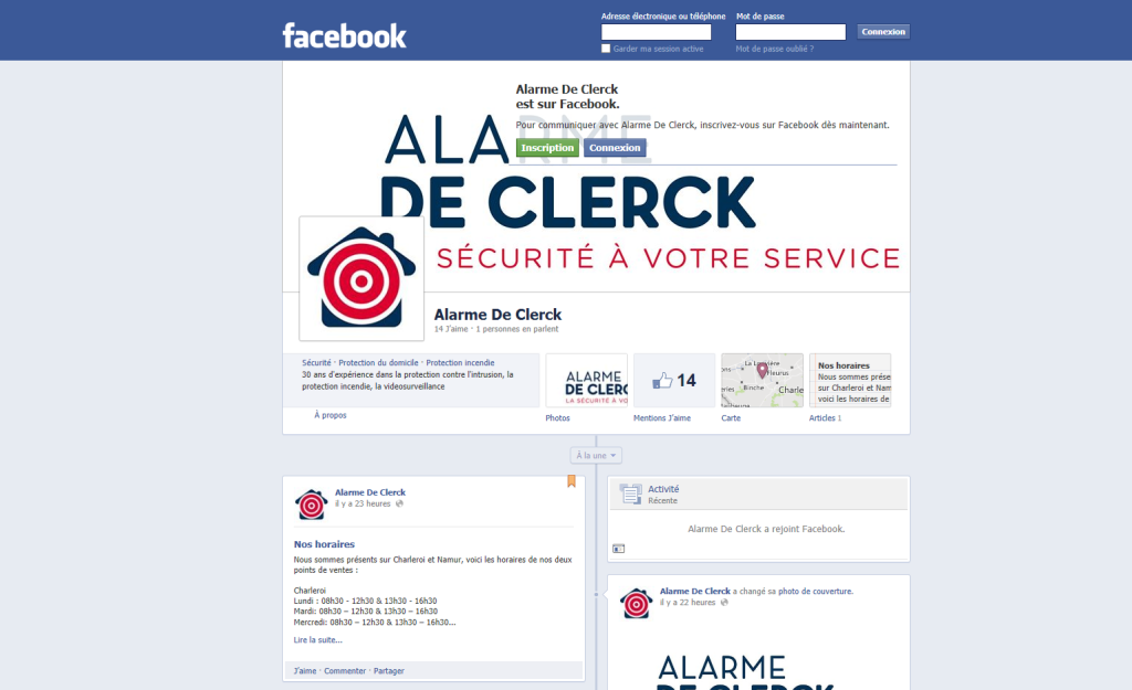 Alarme De Clerck sur Facebook